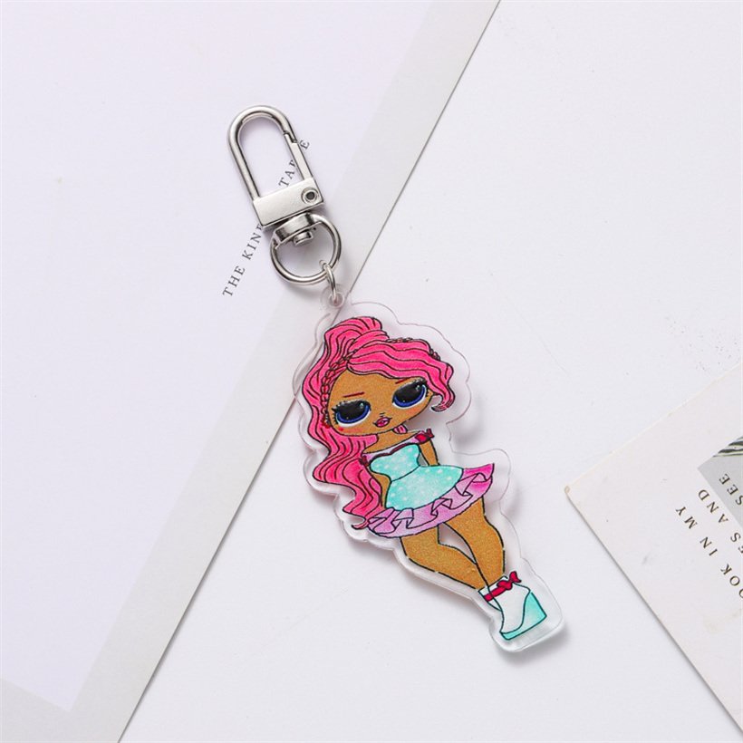 Creative Anime Key Chain Ghost Extinction Blade the Pattern Pendant Decorative Acrylic Keychain 11 6 21