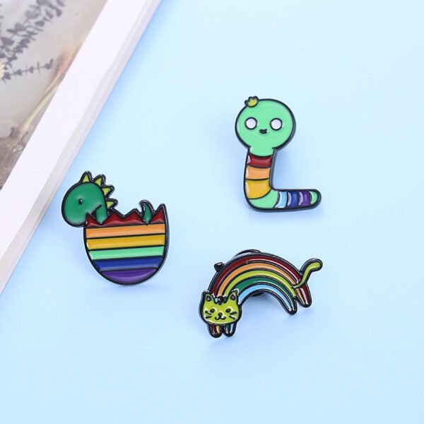 Custom-Logo-Cartoon-Animals-Cute-Colorful-Dinosaur-Cats-Clothing-Accessories-Gifts-Alloy-Metal-Hard-Soft-Brooch-Enamel-Badge-Lapel-Pin (4) Custom Logo Cartoon Animals Cute Colorful Dinosaur Cats Clothing Accessories Gifts Alloy Metal Hard Soft Brooch Enamel Badge Lapel Pin 4