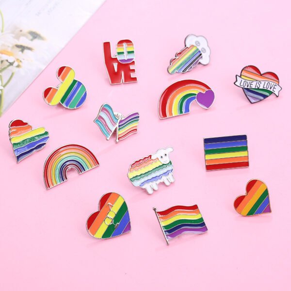 Custom-Logo-Creative-Rainbow-Love-Flag-Cartoon-Cute-Clothing-Accessories-Small-Jewelry-Gifts-Alloy-Metal-Hard-Soft-Brooch-Enamel-Badge-Lapel-Pin (1) Custom Logo Creative Rainbow Love Flag Cartoon Cute Clothing Accessories Small Jewelry Gifts Alloy Metal Hard Soft Brooch Enamel Badge Lapel Pin 1