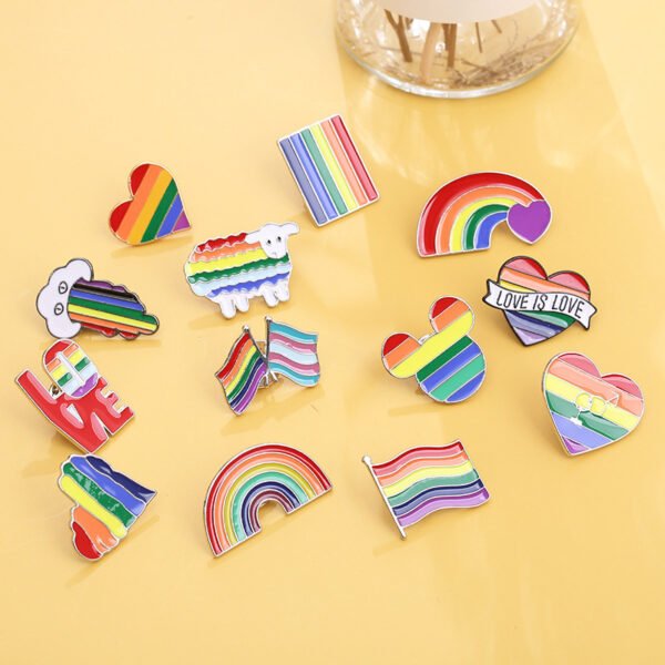 Custom-Logo-Creative-Rainbow-Love-Flag-Cartoon-Cute-Clothing-Accessories-Small-Jewelry-Gifts-Alloy-Metal-Hard-Soft-Brooch-Enamel-Badge-Lapel-Pin (2) Custom Logo Creative Rainbow Love Flag Cartoon Cute Clothing Accessories Small Jewelry Gifts Alloy Metal Hard Soft Brooch Enamel Badge Lapel Pin 2