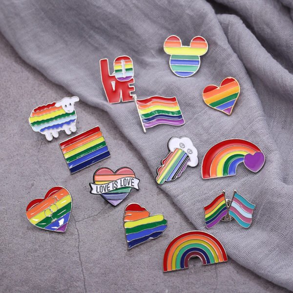 Custom-Logo-Creative-Rainbow-Love-Flag-Cartoon-Cute-Clothing-Accessories-Small-Jewelry-Gifts-Alloy-Metal-Hard-Soft-Brooch-Enamel-Badge-Lapel-Pin (4) Custom Logo Creative Rainbow Love Flag Cartoon Cute Clothing Accessories Small Jewelry Gifts Alloy Metal Hard Soft Brooch Enamel Badge Lapel Pin 4