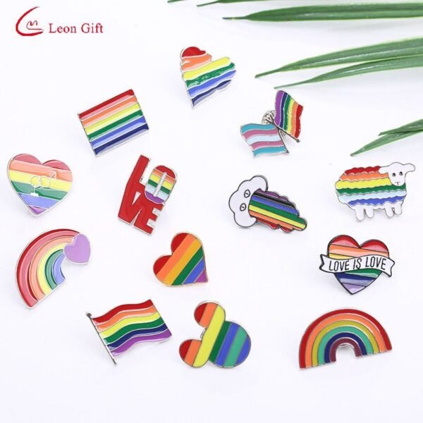 Custom-Logo-Creative-Rainbow-Love-Flag-Cartoon-Cute-Clothing-Accessories-Small-Jewelry-Gifts-Alloy-Metal-Hard-Soft-Brooch-Enamel-Badge-Lapel-Pin Custom Logo Creative Rainbow Love Flag Cartoon Cute Clothing Accessories Small Jewelry Gifts Alloy Metal Hard Soft Brooch Enamel Badge Lapel Pin