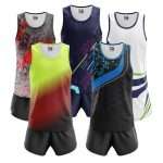 New Design Adults Unisex Running Outdoor Race Sprint Track Skinny Solid Printed Quick Dry Spandex/Polyester Marathon Jersey Set