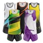 New Design Adults Unisex Running Outdoor Race Sprint Track Skinny Solid Printed Quick Dry Spandex/Polyester Marathon Jersey Set