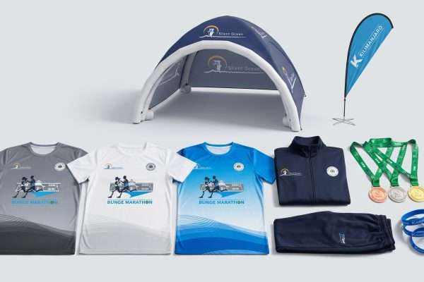 One-Stop Custom Marathon Event Kit – Running Apparel, Warm-Up Tracksuit, Inflatable Domes, Beach Flags & 3D Medals