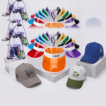 Custom Event Headwear & Clear Stadium Bags – PVC Sun Visors, Embroidered Baseball Caps & Drawstring Packs