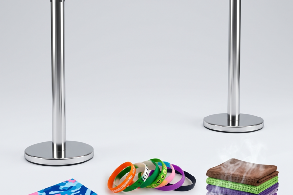 Custom Marathon Safety & Cooling Kit – Seamless Bandanas, Ice Towels, Running Headlamps & Crowd Control Stanchions