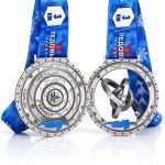 Custom Logo Sports Award Medal Zinc Alloy Antique Gold Silver Bronze Plated Enamel Marathon Running Competition Prize Gift