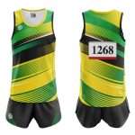 Factory Manufacturing Sublimation Printing Men’s Marathon Jersey Sets Quick Drying Track and Field Uniforms