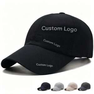 Embroidered Printing 6 Panel Dri Fit Cap Running Activewear Waterproof Baseball Hats Custom Logo Nylon Polyester Sport Cap