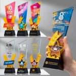 Custom Football Crystal Trophy | Leon Gift