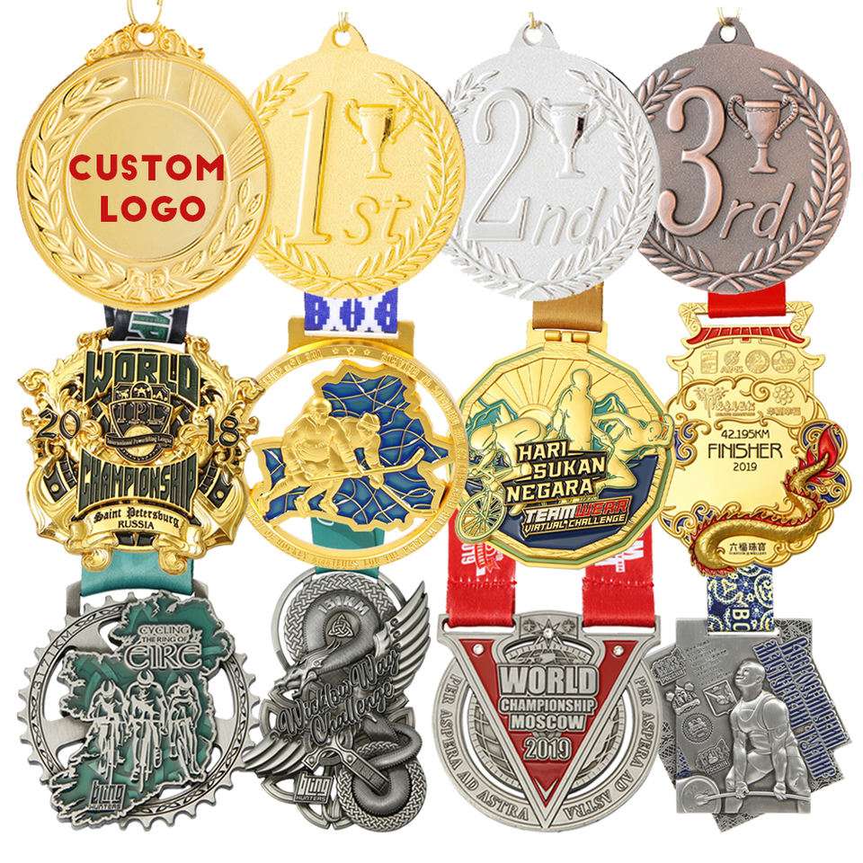 Custom Marathon Gold Plated Medal #1375 | Leon Gift