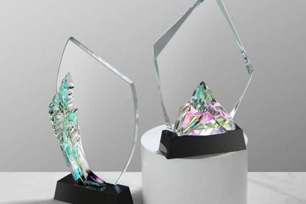 Custom Cricket Laser Engraved Crystal Trophy | Leon Gift