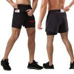 Custom 2 In 1 Running Shorts Double Layer Breathable Athletic With Pockets Print Gym Trail Women’s Marathon Sets