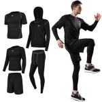 Customized Autumn Men’s Elegant Polyester Full Tennis Sports Football Hooded Casual Black Men’s Summer Sports Suit Wear