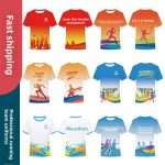 Custom Marathon T-Shirts Team Sports Running Quick-Dry Short-Sleeve PU Material O-Neck Collar Team Building Workwear Cultural