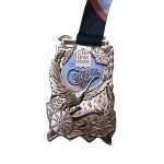 Made in China Metal Gold and Silver 3D Enamel Punching Mold Customized Sports Muay Thai Medal with Ribbon
