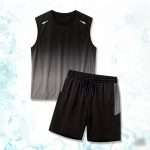 Fitness Shorts Set Asian Size 100% Polyester Sportswear Running Quick Dry Training Wear Sport Sleeveless Marathon Shorts Set
