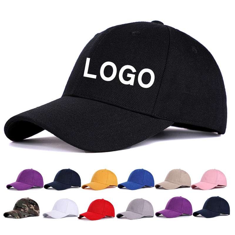 High Quality Custom 3D Embroidery Logo Style Structure Cotton Running Sports 6 Panel Baseball Caps Custom 5 Panel 7 Gorras Hats