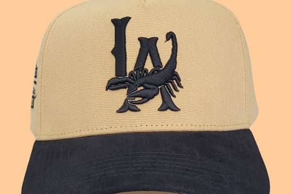 High Quality Canvas Brown Middle Crown Caps for Men Hat Customized Logo Two Tone Embroidery 9forty 5 Panel a Frame Baseball Cap