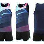 Custom Printed Unisex Sports Track Suit Breathable Track and Field Training Suit Set for Marathon Competition