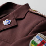 Custom Formal Security Guard Uniform Set – Long-Sleeve Maroon Blazer, Trousers & Peaked Cap with Epaulets