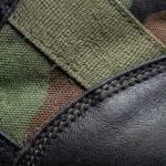 Custom High-Top Camouflage Combat Boots – Leather & Woodland Camo Tactical Boots with Lug Sole