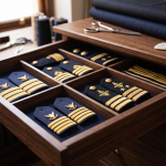 Custom Naval Officer Epaulettes – Captain & Commander Rank Slides (Set of 2)
