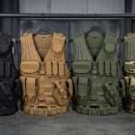 Custom Tactical Assault Vest – Heavy-Duty Black Mesh Military Duty Vest with Holster & Mag Pouches