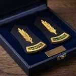 Custom Saudi Interior Security Force Rank Slides – Complete Set of 10 Gold Bullion Insignia